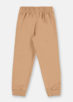 Up Baby - Calça Infantil em Moletom sem Felpa Bege - UP BABY
