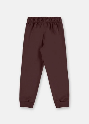 Up Baby - Calça Infantil em Moletom sem Felpa Marrom - UP BABY