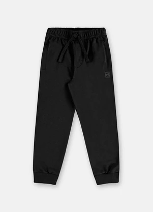 Up Baby - Calça Infantil em Moletom sem Felpa Preto - UP BABY