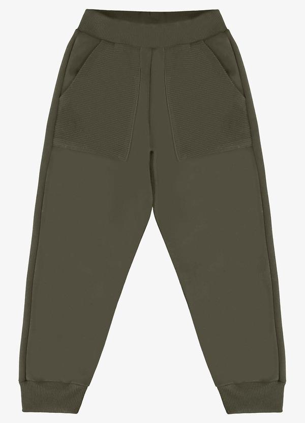 Rovi Kids - Calça Infantil em Moletom Verde