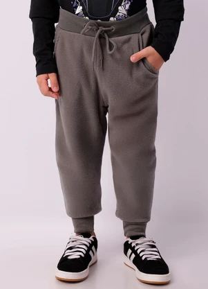 Torra - Calça Infantil Fleece Jogger com Bolsos Cinza - TORRA
