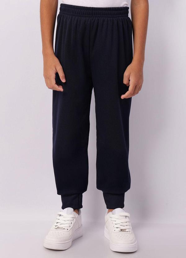 Torra - Calça Infantil Jogger Helanca Lisa Marinho