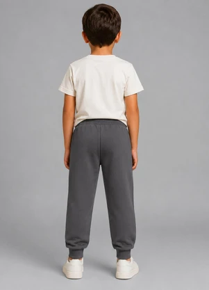 Trick Nick - Calça Infantil Masculina Moletom Felpa Cinza - TRICK NICK