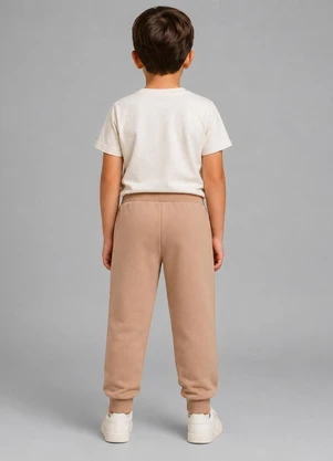 Trick Nick - Calça Infantil Masculina Moletom Felpa Marrom - TRICK NICK