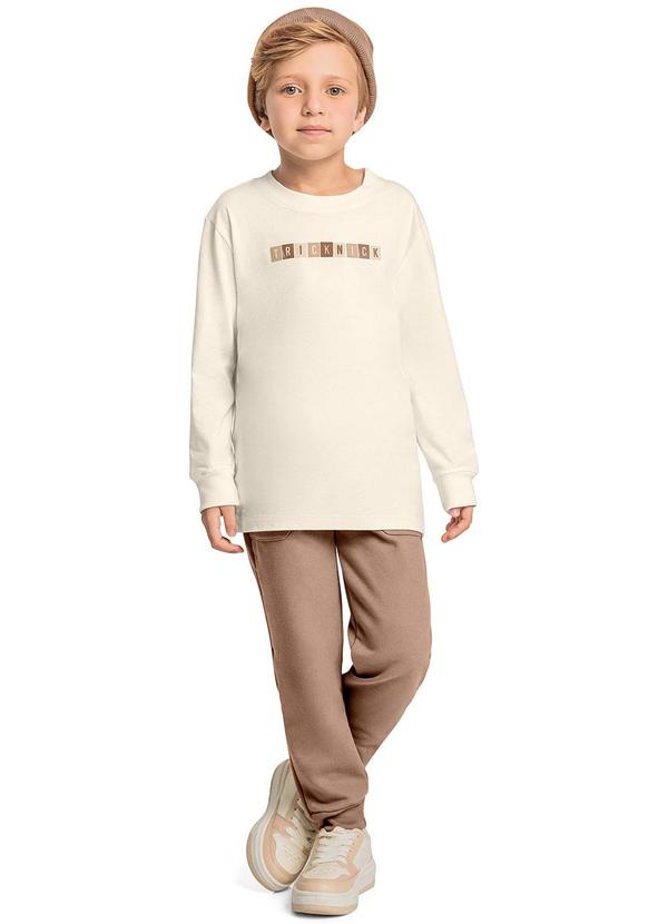 Trick Nick - Calça Infantil Masculino Moletom Marrom 2