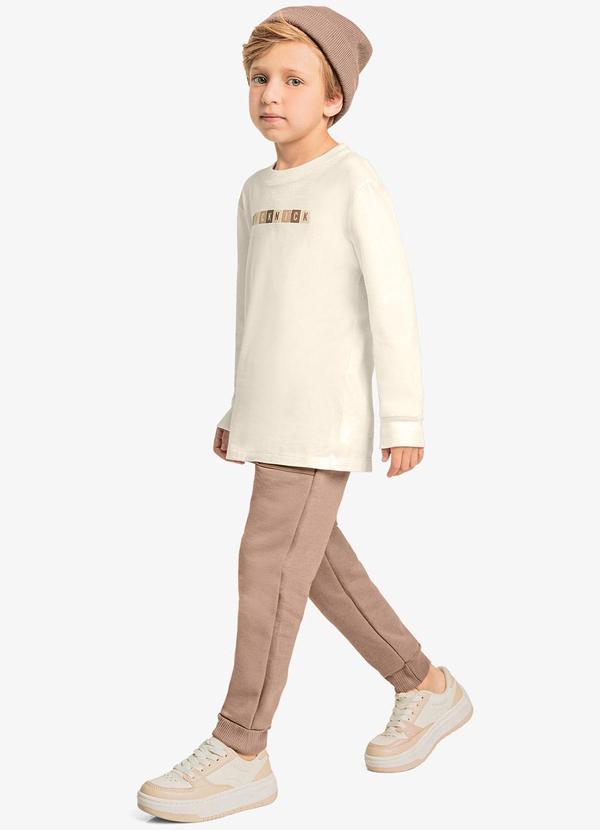 Trick Nick - Calça Infantil Masculino Moletom Marrom 3