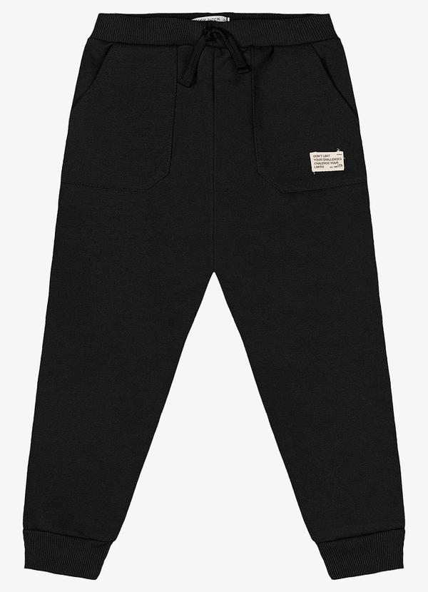 Trick Nick - Calça Infantil Masculino Moletom Preto