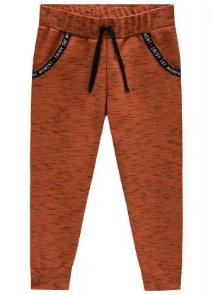 Milon - Calça Infantil Menino Laranja - MILON
