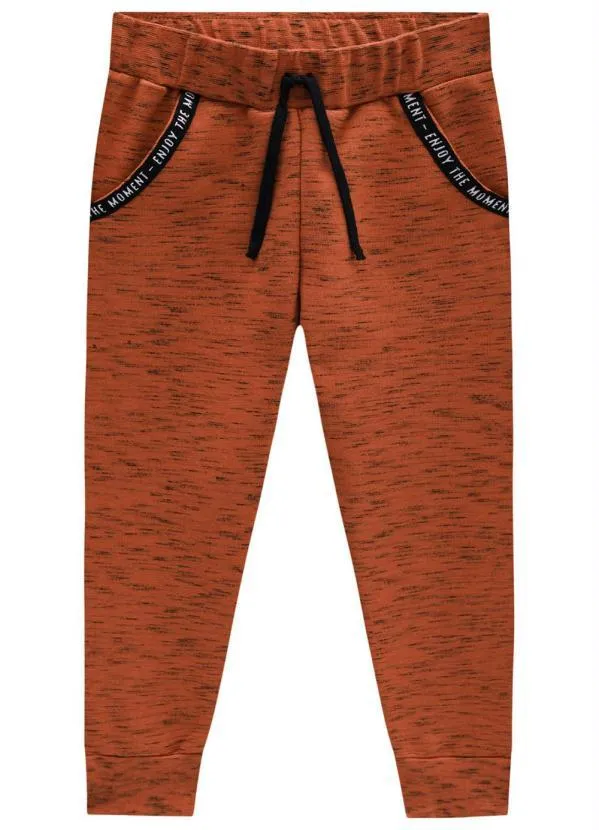 Milon - Calça Infantil Menino Laranja