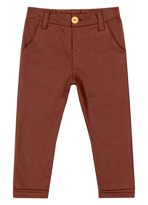 Colorittá - Calça Infantil Menino Moletom com Bolsos Marrom - COLORITTÁ