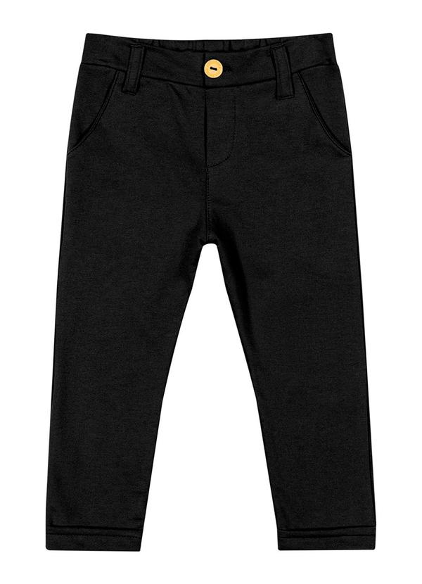 Colorittá - Calça Infantil Menino Moletom com Bolsos Preto
