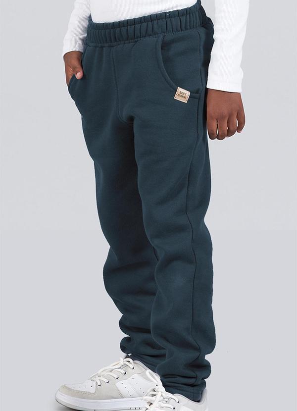 Soft Bonni - Calça Infantil Menino Moletom sem Punho Cinza