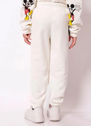 Torra - Calça Infantil Moletom Mickey Mouse Off White - TORRA