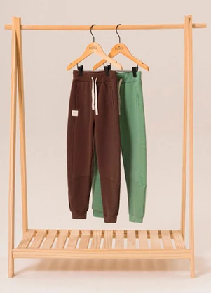 Bugbee - Calça Infantil Moletom Verde - BUGBEE