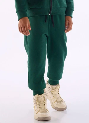 Quimby - Calça Infantil para Menino em Moletom Verde - QUIMBY