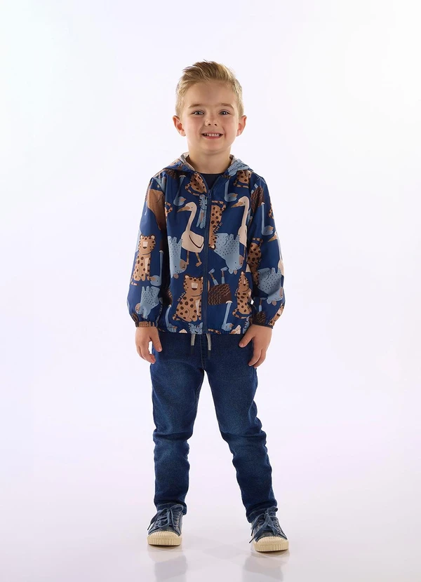 Up Baby - Calça Jeans Moletom Azul