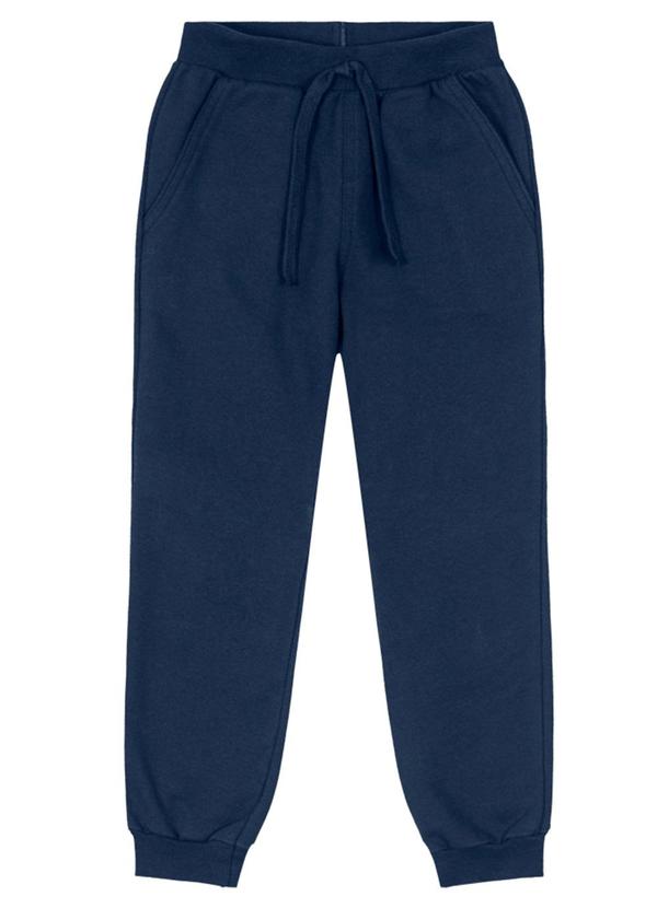 Brandili - Calça Jogger Básica em Moletinho Menino Azul 2