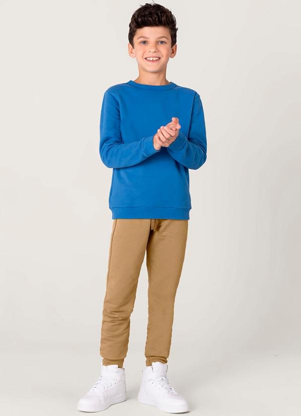 Brandili - Calça Jogger Básica Infantil Menino Marrom 2