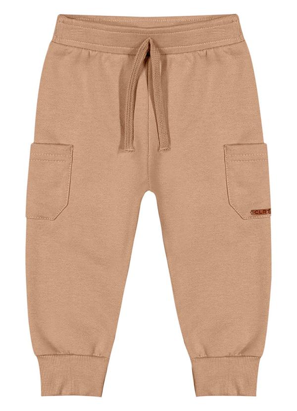 Colorittá - Calça Jogger Bebê Menino com Bolsos Marrom 3