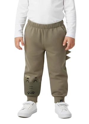 Malwee Kids - Calça Jogger Crocodilo em Moletinho Verde Musgo - MALWEE KIDS