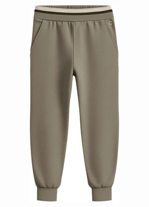 Carinhoso - Calça Jogger em Moletom Bege - CARINHOSO