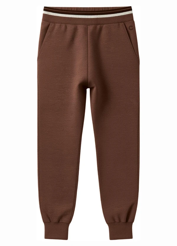 Carinhoso - Calça Jogger em Moletom Marrom