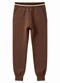 Carinhoso - Calça Jogger em Moletom Azul Marinho - variação: Marrom