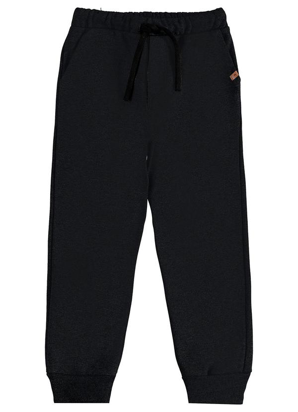 Carinhoso - Calça Jogger em Moletom Menino Preto