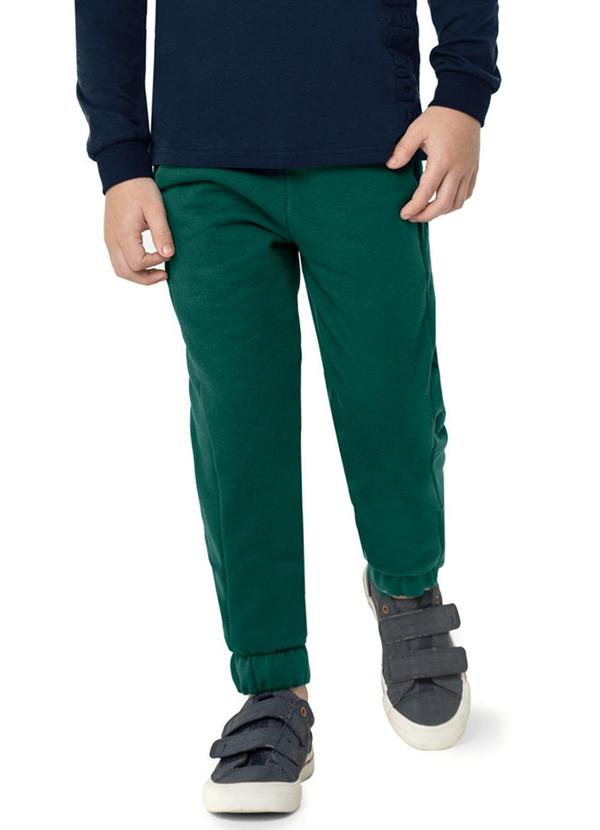 Carinhoso - Calça Jogger em Moletom Menino Verde