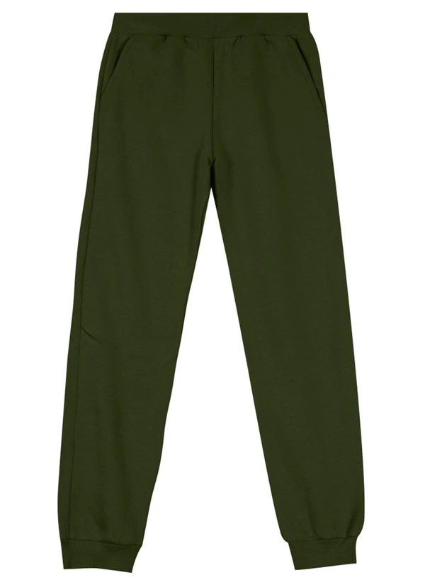 Brandili Calça Jogger Infantil Menino em Moletom Verde
