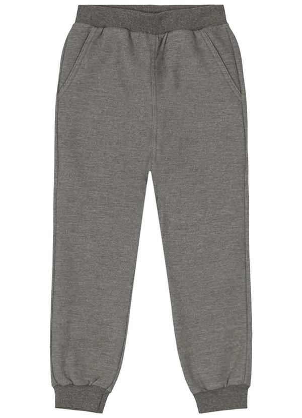 Brandili - Calça Jogger Infantil Menino em Moletom Cinza