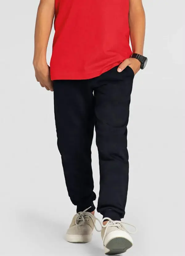 Brandili - Calça Jogger Infantil Menino Preto