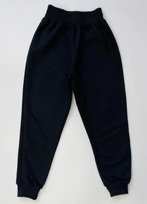 Outlet - Calça Jogging de Moletom Preto - OUTLET