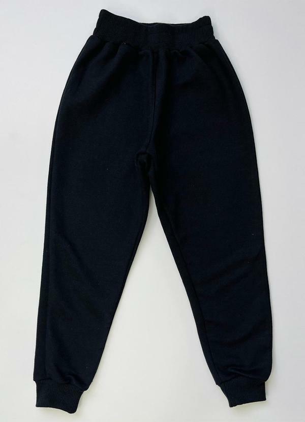 Outlet - Calça Jogging de Moletom Preto