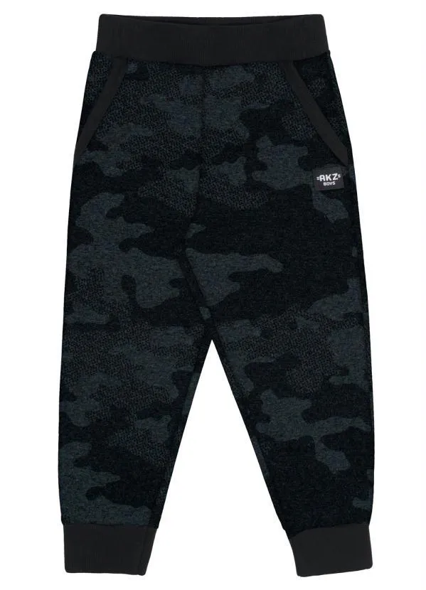 Alakazoo - Calça Jogging em Moletom Camuflada Cinza 3