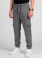 Minty - Calça Juvenil Moletom Peluciado Cargo Preto - variação: Cinza