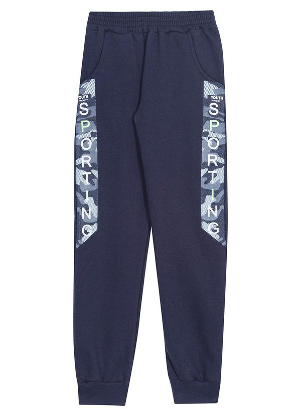 Randa Mundu - Calça Masculina Moletom Azul