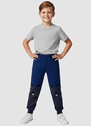 Turminha - Calça Moletom Azul - TURMINHA