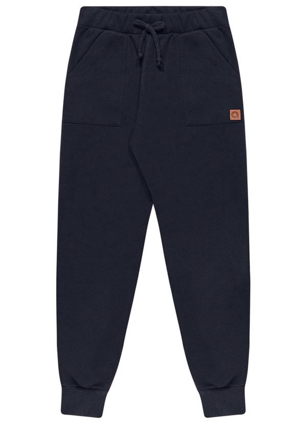 Alenice - Calça Moletom Básica Menino Azul