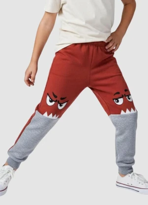 Turminha - Calça Moletom Bravo Laranja - TURMINHA