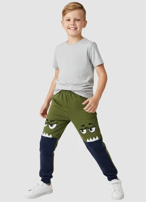 Turminha - Calça Moletom Bravo Verde - TURMINHA
