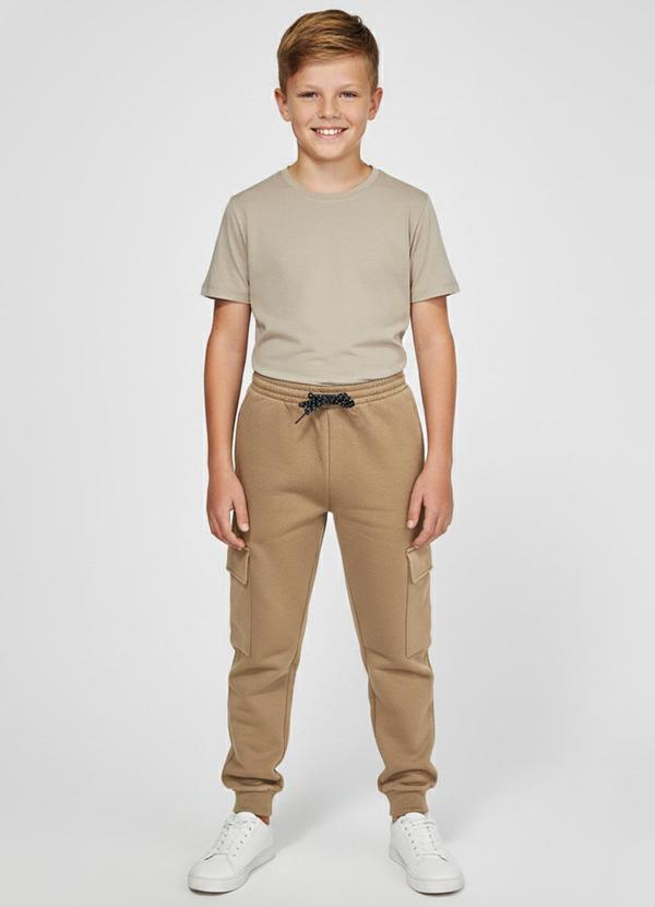 Turminha - Calça Moletom Cargo Marrom 2