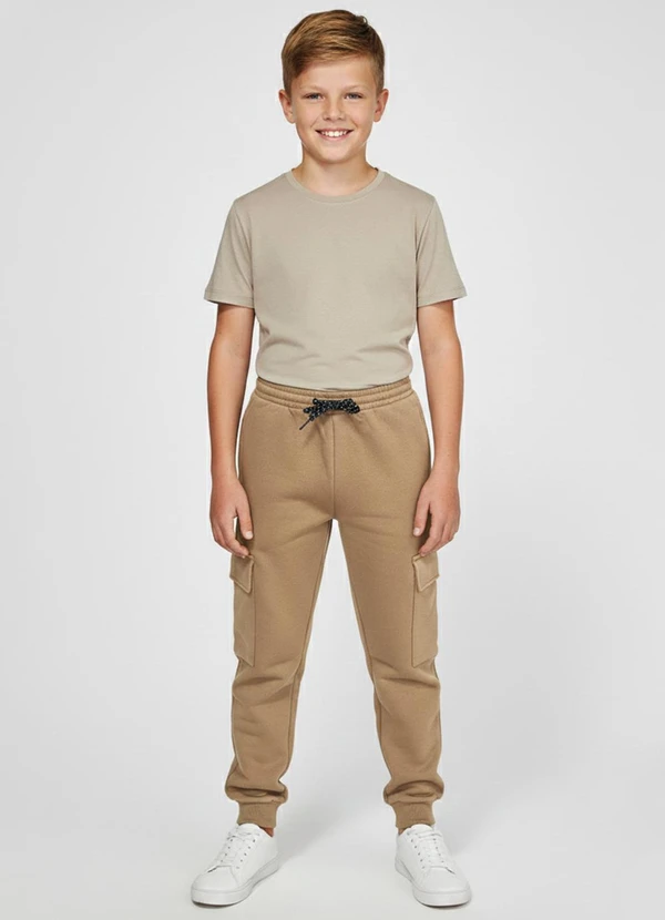 Turminha - Calça Moletom Cargo Marrom 2