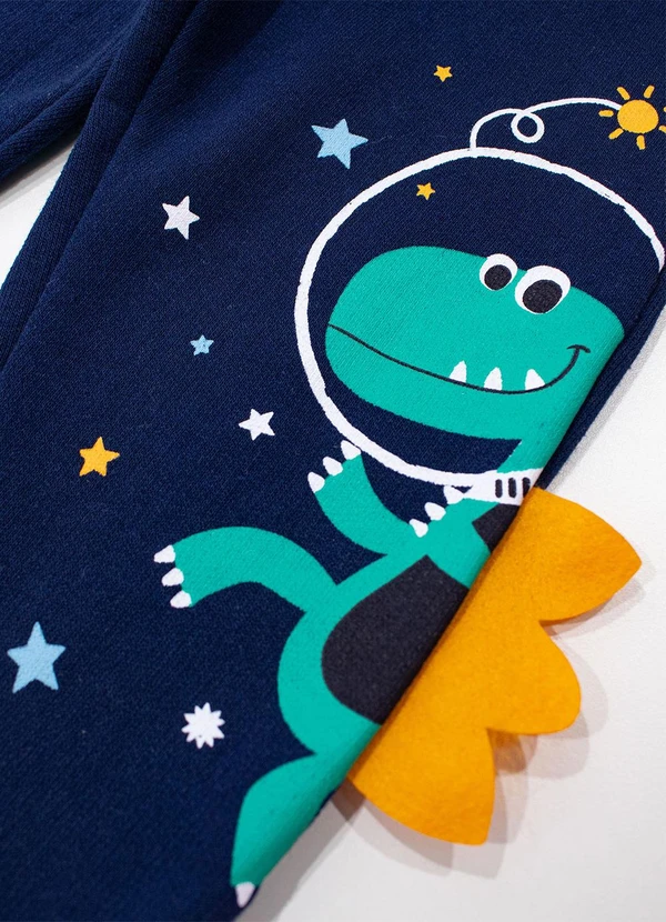 Turminha - Calça Moletom Dino Azul 3