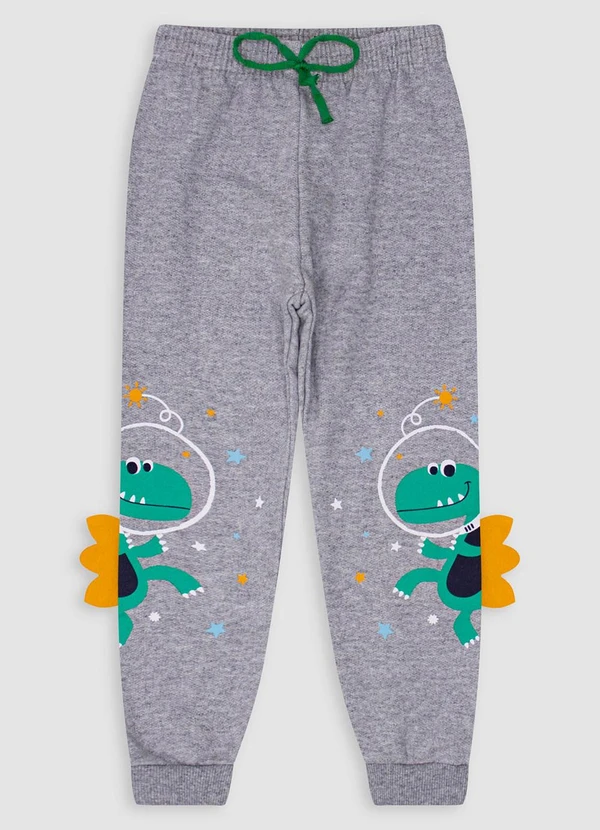 Turminha - Calça Moletom Dino Cinza 3