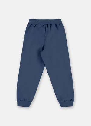 Up Baby - Calça Moletom Felpado Infantil Masc Azul - UP BABY