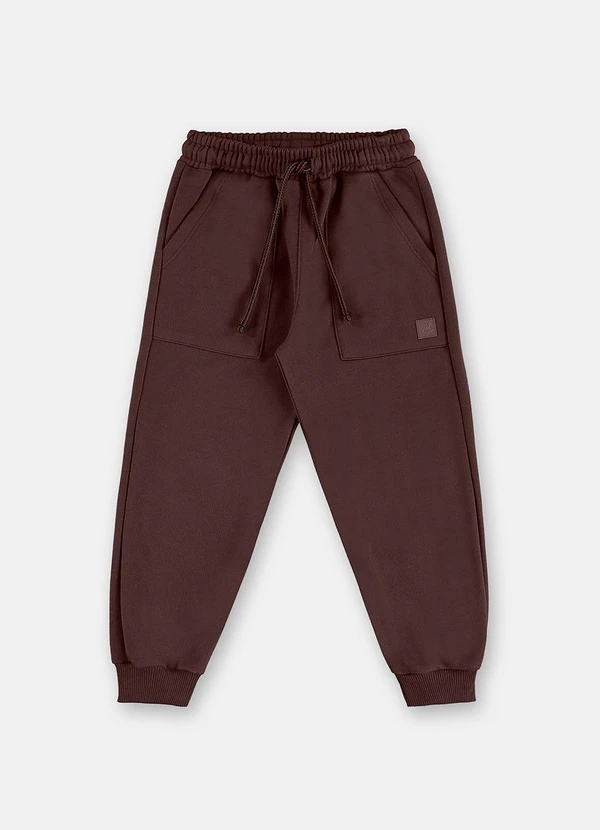 Up Baby - Calça Moletom Felpado Marrom