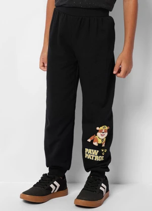 Torra - Calça Moletom Infantil Patrulha Canina Preta - TORRA