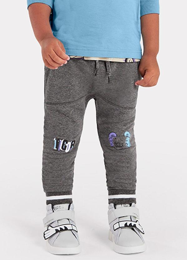 Tigor T Tigre - Calça Moletom Masculina Bebê Cinza