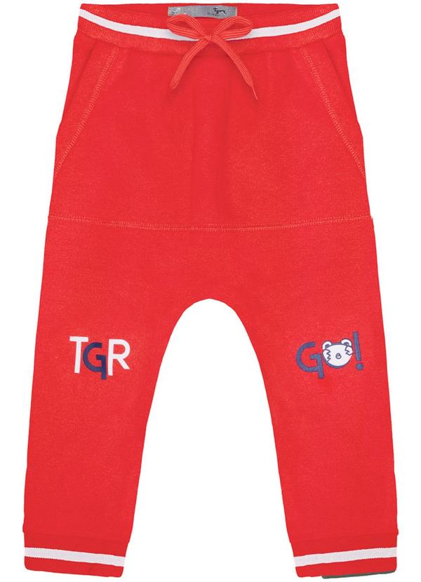 Tigor T Tigre - Calça Moletom Masculina Bebê Vermelho